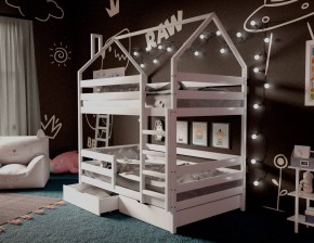 Кровать-домик двухъярусная 80*190 Белый в Лысьве - lysva.ok-mebel.com | фото