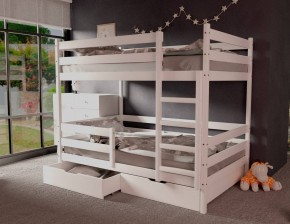 Кровать двухъярусная без крыши 80*160 Белый в Лысьве - lysva.ok-mebel.com | фото