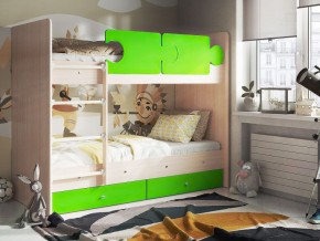 Кровать двухъярусная "Тетрис" (щиты) с бортиками + ящики в Лысьве - lysva.ok-mebel.com | фото