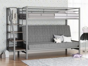 Кровать двухъярусная с диваном "Мадлен-3" (Серый/Серый) в Лысьве - lysva.ok-mebel.com | фото