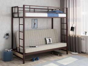 Кровать двухъярусная с диваном "Мадлен" (Коричневый/Бежевый) в Лысьве - lysva.ok-mebel.com | фото
