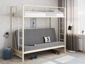 Кровать двухъярусная с диваном "Мадлен" (Слоновая кость/Серый) в Лысьве - lysva.ok-mebel.com | фото