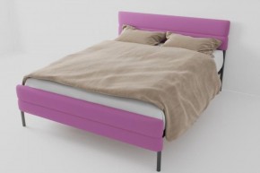 Кровать Горизонт Мини с ортопедическим основанием 800 (велюр розовый) в Лысьве - lysva.ok-mebel.com | фото 1