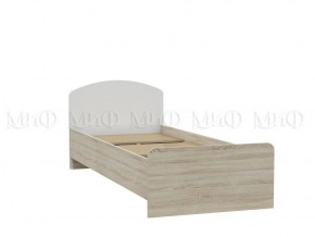 МАРТИНА Кровать 800 с настилом ЛДСП (Белый глянец/дуб сонома) в Лысьве - lysva.ok-mebel.com | фото