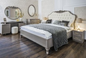 Кровать Мокко 1600 с мягким изголовьем + основание (серый камень) в Лысьве - lysva.ok-mebel.com | фото 1