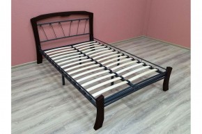 Кровать "Муза 4 Лайт" КМД9 Черная (1400*2000) (ножки-шоколад) с коваными изделиями в Лысьве - lysva.ok-mebel.com | фото 3