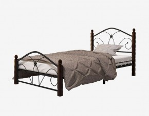 Кровать "Селена 1" Черная (900*2000) (ножки-шоколад) с коваными элементами в Лысьве - lysva.ok-mebel.com | фото 2