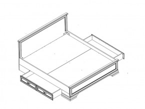 Кровать S320-LOZ/180+выкатные тумбы (МС Кентаки) каштан в Лысьве - lysva.ok-mebel.com | фото