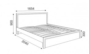 Кровать 1.6 Беатрис М07 Стандарт с ортопедическим основанием (дуб млечный) в Лысьве - lysva.ok-mebel.com | фото 2