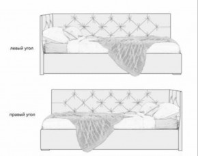 Кровать угловая Лэсли интерьерная +настил ДСП (120х200) в Лысьве - lysva.ok-mebel.com | фото 2