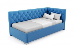 Кровать угловая Виола интерьерная +основание (90х200) 4 кат. ткани в Лысьве - lysva.ok-mebel.com | фото