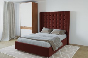 Кровать Венеция ЛЮКС с ПМ 1200 (велюр бордо) в Лысьве - lysva.ok-mebel.com | фото 2
