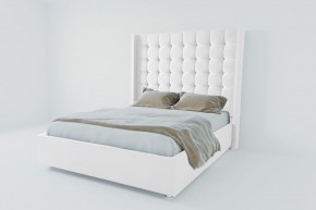 Кровать Венеция ЛЮКС с ПМ 800 (экокожа белая) в Лысьве - lysva.ok-mebel.com | фото 2