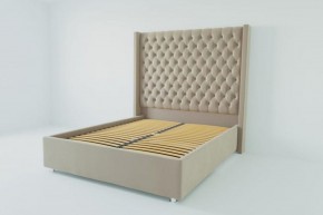 Кровать Версаль ЛЮКС с ортопедическим основанием 1200 (велюр светло-серый) в Лысьве - lysva.ok-mebel.com | фото