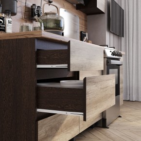 Кухня Энигма 1.6 м (венге/дуб каньон) в Лысьве - lysva.ok-mebel.com | фото 2
