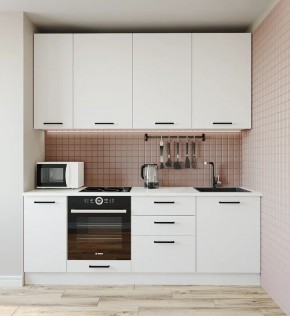 Кухонный гарнитур Белый Глянец 2200 h950 (Стол. 38мм) в Лысьве - lysva.ok-mebel.com | фото