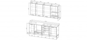 Кухонный гарнитур Белый Глянец 2200 h950 (Стол. 38мм) в Лысьве - lysva.ok-mebel.com | фото 2