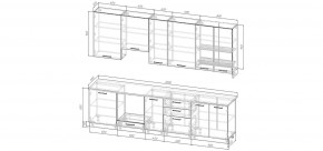 Кухонный гарнитур Белый Глянец 3000 h950 (Стол. 38мм) в Лысьве - lysva.ok-mebel.com | фото 2