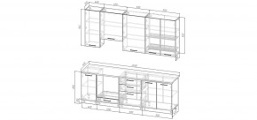 Кухонный гарнитур Меренга 2400 h950 (Стол. 26мм) в Лысьве - lysva.ok-mebel.com | фото 2