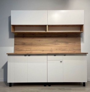 Кухонный гарнитур «Монако» 2.0 м Серия 2 МДФ с фрезеровкой (Дуб Золотой/Белый матовый) в Лысьве - lysva.ok-mebel.com | фото 2