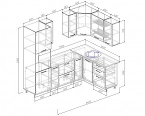 Кухонный гарнитур угловой Демо 2400х1600 (Стол. 38мм) в Лысьве - lysva.ok-mebel.com | фото 2