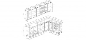 Кухонный гарнитур угловой Капри 2600х1600 (Стол. 26мм) в Лысьве - lysva.ok-mebel.com | фото