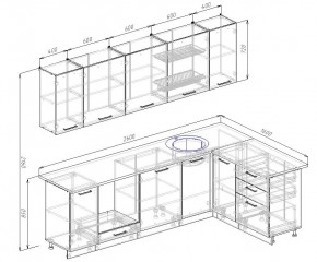 Кухонный гарнитур угловой Латте 2600х1600 (Стол. 38мм) в Лысьве - lysva.ok-mebel.com | фото 2