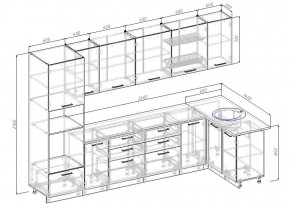 Кухонный гарнитур угловой Латте 3200х1400 (Стол. 38мм) в Лысьве - lysva.ok-mebel.com | фото 2