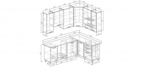 Кухонный гарнитур Умбра 2200*1600 h950 (Стол. 26мм) в Лысьве - lysva.ok-mebel.com | фото 2