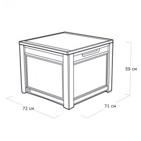 Квадратный сундук Cube Rattan 208 л в Лысьве - lysva.ok-mebel.com | фото 4