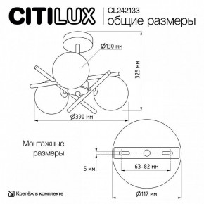 Люстра на штанге Citilux Ronny CL242133 в Лысьве - lysva.ok-mebel.com | фото 7