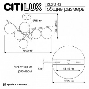 Люстра на штанге Citilux RONNY CL242163 в Лысьве - lysva.ok-mebel.com | фото 12