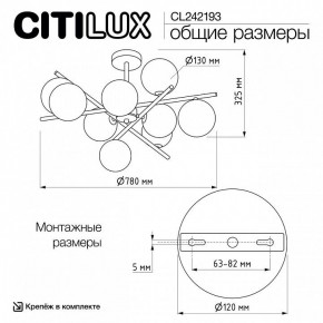 Люстра на штанге Citilux Ronny CL242193 в Лысьве - lysva.ok-mebel.com | фото 8