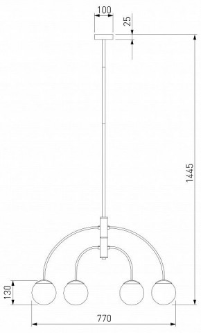 Люстра на штанге Eurosvet Cenacolo 30179/4 черный в Лысьве - lysva.ok-mebel.com | фото 3