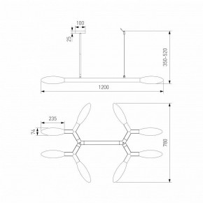 Люстра на штанге Eurosvet Covalent 30180 черный в Лысьве - lysva.ok-mebel.com | фото 3