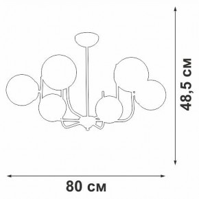 Люстра на штанге Vitaluce V39570 V39570-8/6PL в Лысьве - lysva.ok-mebel.com | фото 3