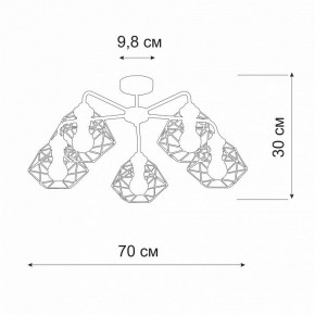 Люстра на штанге Vitaluce V4258 V4258-0/5PL в Лысьве - lysva.ok-mebel.com | фото 2