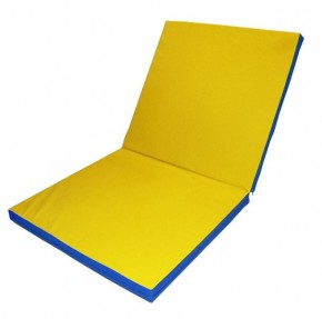 Мат гимнастический, прямоугольный, складной. Длина 2 м, ширина 1 м, толщина 5 см синий-желтый   в Лысьве - lysva.ok-mebel.com | фото
