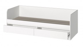 МС "Хилтон" Кровать 0,8 (Белый текстурный) в Лысьве - lysva.ok-mebel.com | фото 2