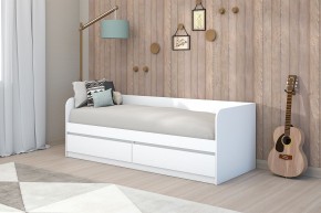 МС "Хилтон" Кровать 0,8 (Белый текстурный) в Лысьве - lysva.ok-mebel.com | фото 3