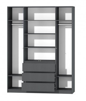 МС "Хилтон" Шкаф №1 1600 (Графит) в Лысьве - lysva.ok-mebel.com | фото 3