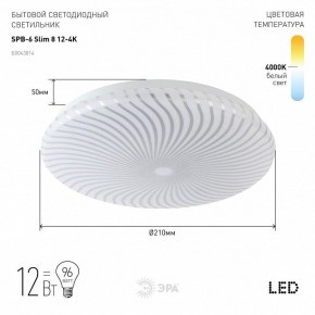 Накладной светильник Эра Slim SPB-6 Slim 8 12-4K в Лысьве - lysva.ok-mebel.com | фото 2