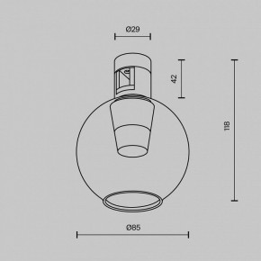 Накладной светильник Maytoni Bubble TR148-1-3W4K-B в Лысьве - lysva.ok-mebel.com | фото 6