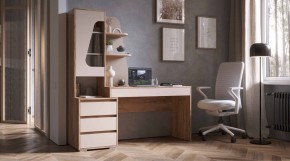 ПИФАГОР Стол компьютерный (дуб вотан/кашемир) в Лысьве - lysva.ok-mebel.com | фото