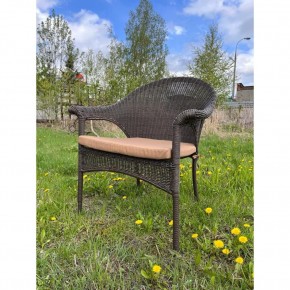 Плетеное кресло LV-140B-Brown с подушкой в комплекте в Лысьве - lysva.ok-mebel.com | фото