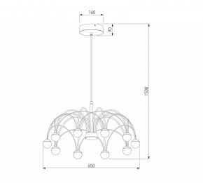 Подвесная люстра Eurosvet Ragno 90034/10 LED черный в Лысьве - lysva.ok-mebel.com | фото 5