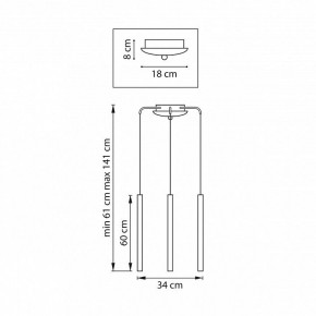 Подвесная люстра Lightstar Tubo L3T747343 в Лысьве - lysva.ok-mebel.com | фото 3