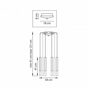 Подвесная люстра Lightstar Tubo L8T747133 в Лысьве - lysva.ok-mebel.com | фото 3