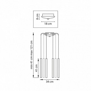 Подвесная люстра Lightstar Tubo L8T747247 в Лысьве - lysva.ok-mebel.com | фото 3