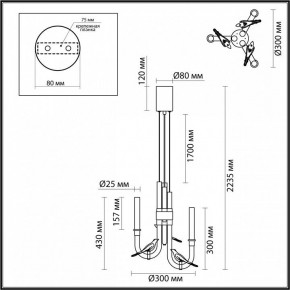 Подвесная люстра Odeon Light Lark 5431/6L в Лысьве - lysva.ok-mebel.com | фото 5